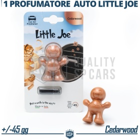 AMBIENTADOR DE COCHE Little Joe® COBRE, Aplicable en Rejilla de Aire Ssangyong | CEDARWOOD 45 Días