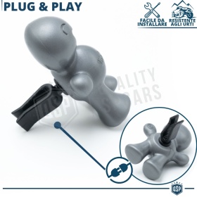 DÉSODORISANT VOITURE Little Joe® ARGENT, Applicable sur Grille d' Aération Smart | GINGER LEMON 45 Jours