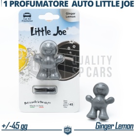 AMBIENTADOR DE COCHE Little Joe® PLATO, Aplicable en Rejilla de Aire Ssangyong | GINGER LEMON 45 Días