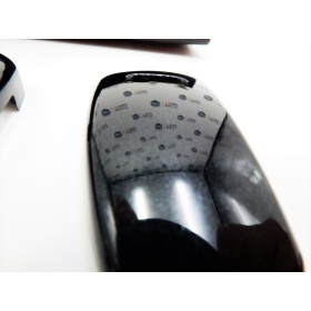 Metallic BLACK Hard Remote Key Cover for Audi Q3 (8U - F3) PROTECTOR Shell Case in Thermal Abs