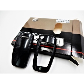 Metallic BLACK Hard Remote Key Cover for Audi Q3 (8U - F3) PROTECTOR Shell Case in Thermal Abs