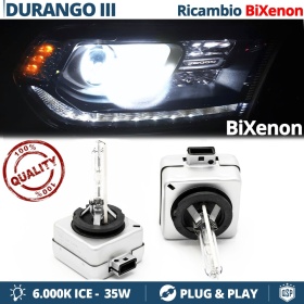 2x Bombillas Bi-Xenon D3S de Repuesto para Dodge DURANGO 3 Facelift Luz 6.000K Blanco Frio