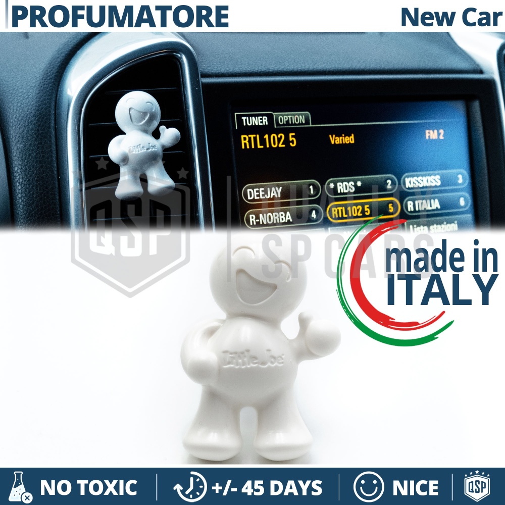 CAR FRESHENER Little Joe® WHITE | Perfume Applicable on Bmw Air Vents | NEW CAR 45 Days