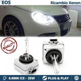 2x Bombillas Bi-Xenon D1S de Repuesto para VOLKWAGEN EOS 06-10 Luz 6.000K Blanco Frio Lámpara 35W