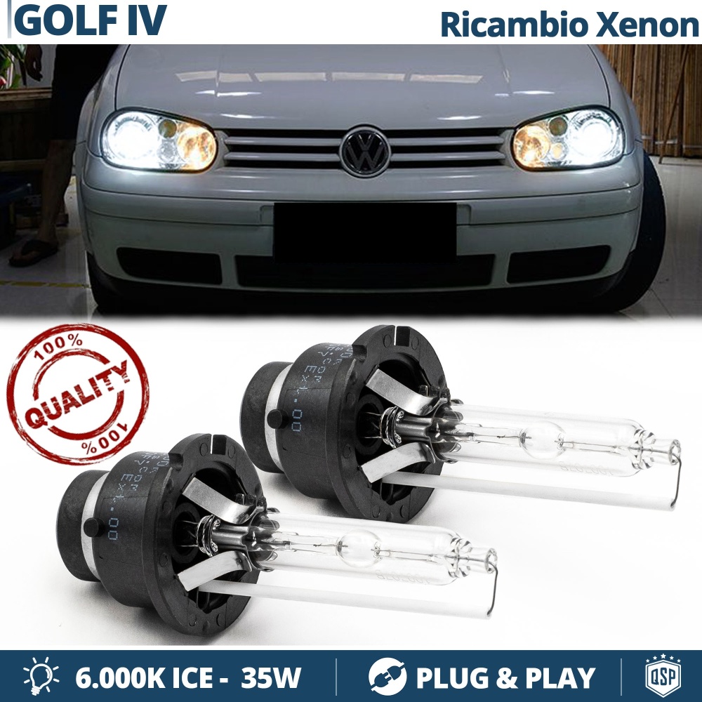 2x Bombillas Xenon D2S de Repuesto para VOLKSWAGEN GOLF 4 Luz 6.000K Blanco Frio Lámpara 35W 2x Bombillas Xenon D2S de Repuesto para VOLKSWAGEN GOLF 4 Luz 6.000K Blanco Frio Lámpara 35W