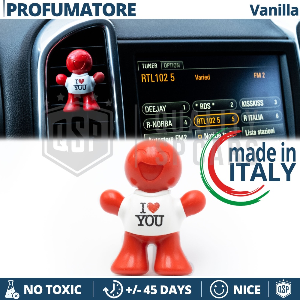 CAR FRESHENER LOVE YOU Little Joe® Applicable on Audi Air Vents | VANILLA 45 Days