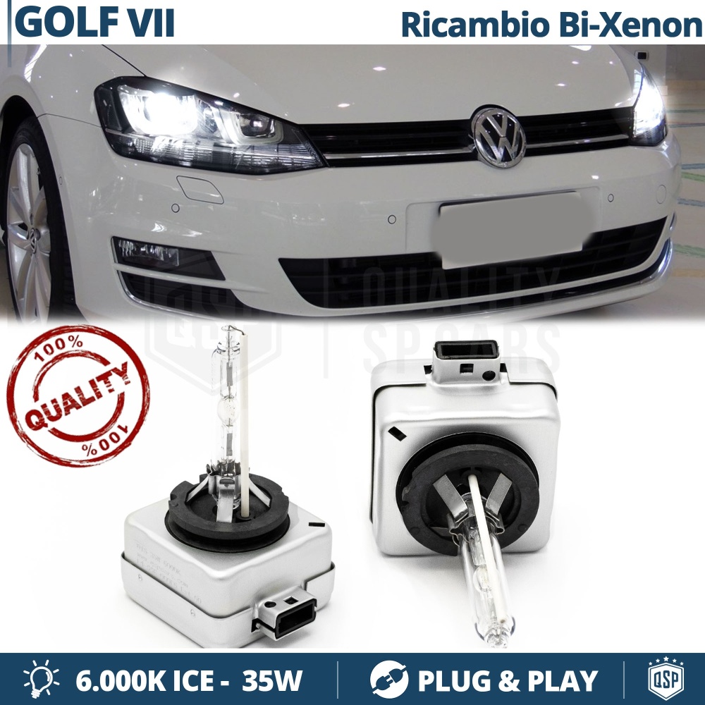 2x Bombillas Bi-Xenon D3S de Repuesto para VOLKSWAGEN GOLF 7 Luz 6.000K Blanco Frio Lámpara 35W 2x Bombillas Bi-Xenon D3S de Repuesto para VOLKSWAGEN GOLF 7 Luz 6.000K Blanco Frio Lámpara 35W