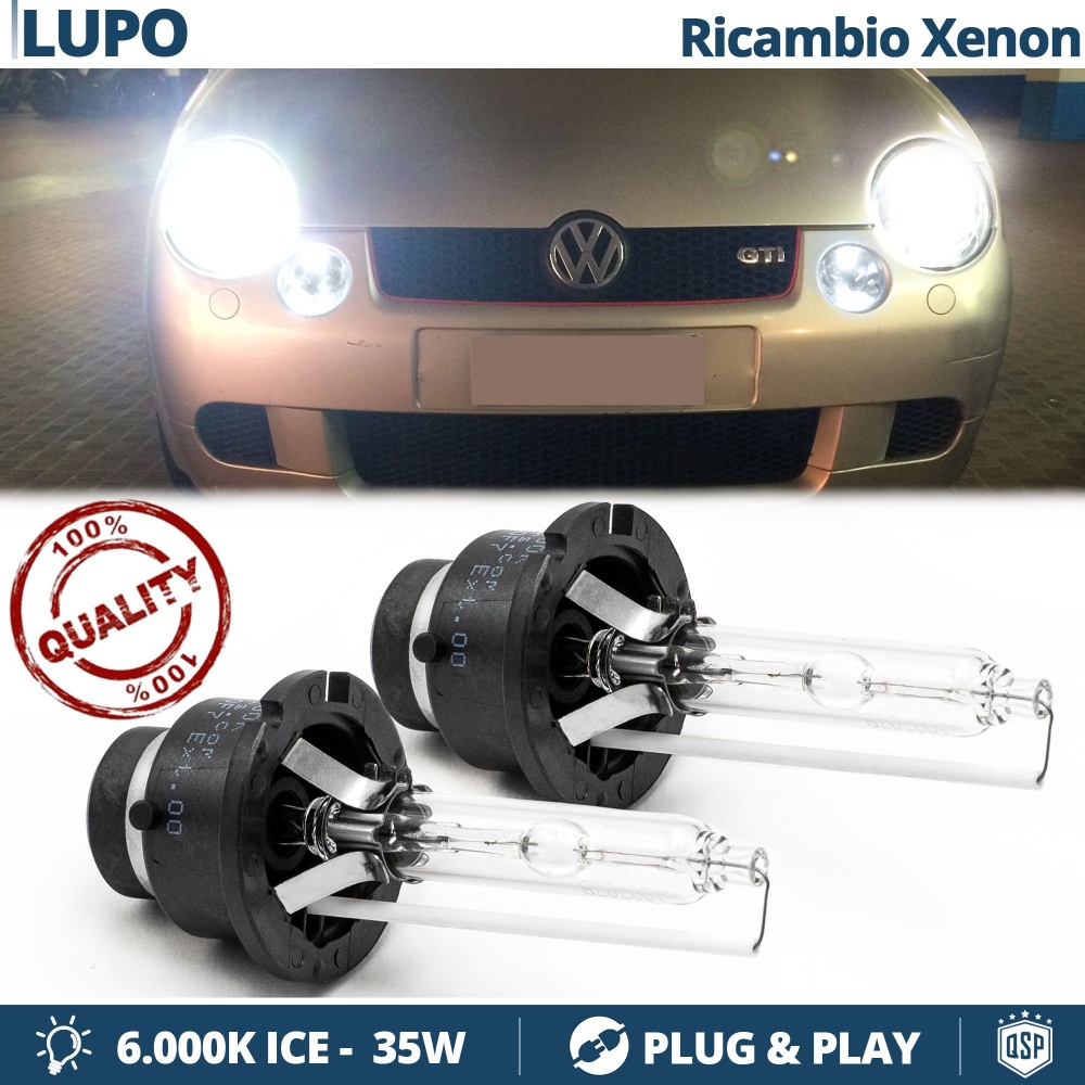 2x Bombillas Xenon D2S de Repuesto para VOLKSWAGEN LUPO Luz 6.000K Blanco Frio Lámpara 35W 2x Bombillas Xenon D2S de Repuesto para VOLKSWAGEN LUPO Luz 6.000K Blanco Frio Lámpara 35W