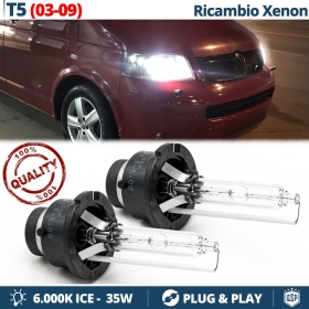 2x Bombillas Xenon D2S de Repuesto para VW MULTIVAN TRANSPORTER T5 03-10 Luz 6.000K Blanco Frio Lámpara 35W