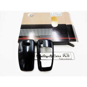 Funda Rígida Llave Mando NEGRO metalizado para Audi Q7 (4L) Carcasa Protectora en Abs Térmico