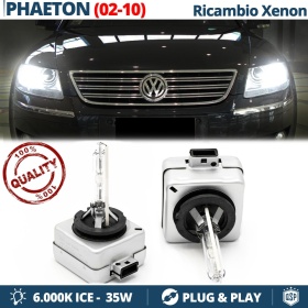 2x Bombillas Xenon D1S de Repuesto para VOLKSWAGEN PHAETON 02-10 Luz 6.000K Blanco Frio Lámpara 35W