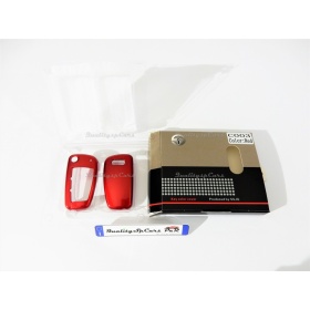 Cover RIGIDA Rosso Metalizzato, GUSCIO per Chiave Audi A3 (8V), Copertura Protezione Telecomando in ABS Termico