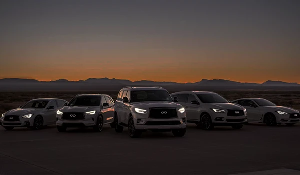 Modelos de coches Infiniti con luces LED de tuning