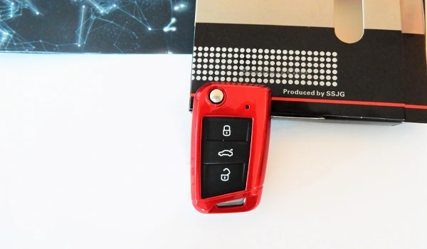 Cover Chiavi Auto Vw Rossa Guscio Rigido
