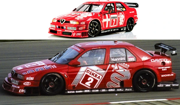 Alfa 155 in Gara Nannini Modellino 1:18