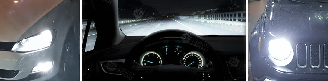 Led-Profesional-qspcars-Lumen-iluminación-real-potente Luces LED Qspcars Iluminación blanca en la carretera.