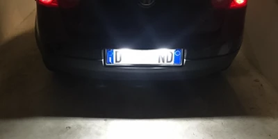 Targa Vw Golf 5 Illuminata con Luci LED